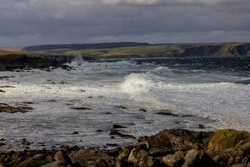 storm on the north east coast of Scotland, near Rosehearty 