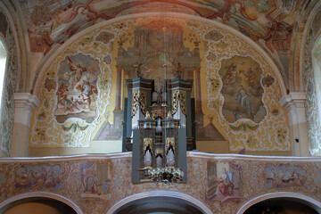 Organ in the parish church of Our Lady of Snow in Kutina, Croatia