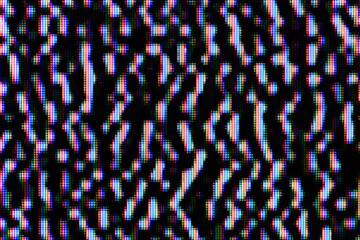 Obraz premium White noise on LCD TV. Detailed closeup shot. Abstract background