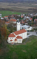 Parish Church of St. John of Nepomuk in Glina, Croatia - obrazy, fototapety, plakaty