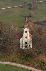 Fototapeta premium The parish church of Saint Margaret in Gornji Dubovec, Croatia