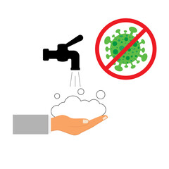 Hand hygiene. Stop virus and bacteria.