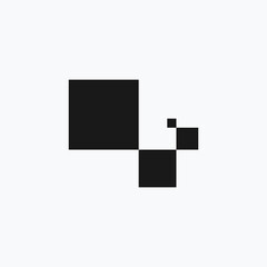 pixel,particle logo design template vector sign
