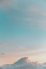 A cloud over Lake Quilotoa at sunset