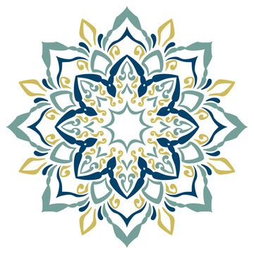 マンダラアート(カリグラフィ風、落ち着いた、北欧)