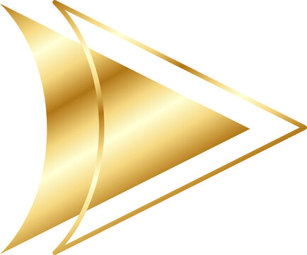 Gold Arrow Head Design Element