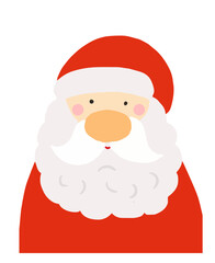 笑顔のサンタクロース　シンプルイラスト