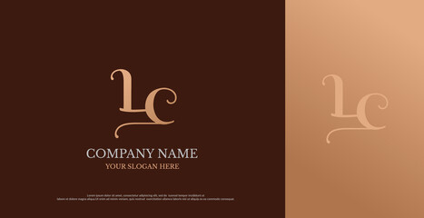 Initial LC Logo Design Vector 