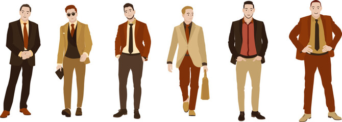 set of business people vector