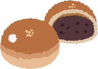 A popular bread in Japan. Bread with red bean paste called “Tsubuanpan” in Japan.