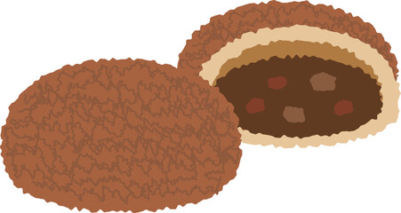 A popular bread in Japan. Bread containing curry called 