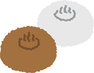 A Japanese confection called “Onsen manju” in Japan.