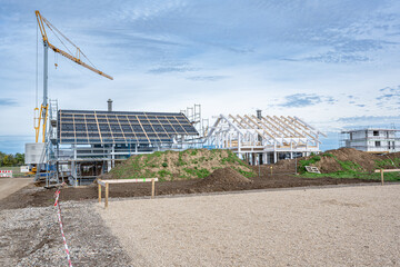 Fototapeta premium Neubau auf Baustelle