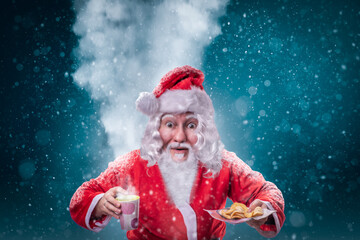 Der Weihnachtsmann und der brennende Hintern. Der Kamin war zu heiß.