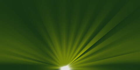 green abstract background with rays