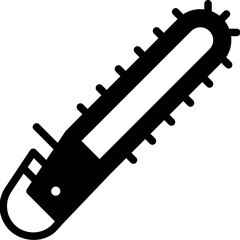 Chainsaw tool nature field garden plant equipment  glyph solid icon