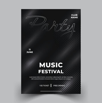 Modern Elegant Music festival poster post EPS template