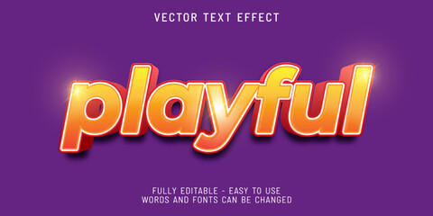 Playful editable text effect template style