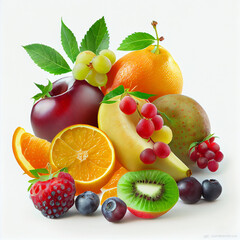 Juicy Fruit on a white background