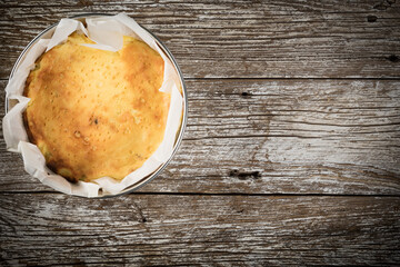 Fresh homemade cheesecake.