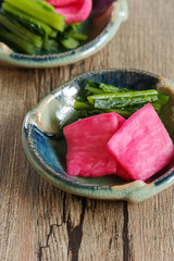 保平かぶと野沢菜の漬け物　長野県・松本市奈川