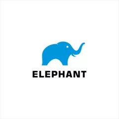Foto op Canvas big elephant logo and strong animals of the jungle, vector illustrations © koji antero