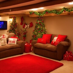 Christmas modern living room