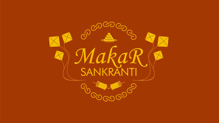 Obraz premium makar sankranti india festival background vector stock