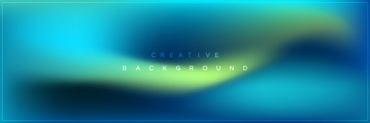 Modern abstract blue gradient banner background design © Echo
