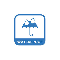 Water proof logo vector illustration isolated on white background