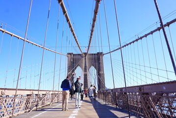 ニューヨークシティーのブルックリン橋
