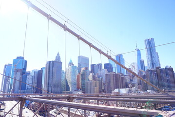 ニューヨークシティーのブルックリン橋