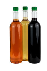 three wines in the plastic bottle