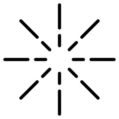 Firework with stars. Vector in flat design