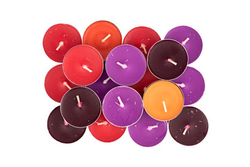 Scented Tea lights (tealight) - Silk Velvet Roses - the colorful tealight heater - small candle