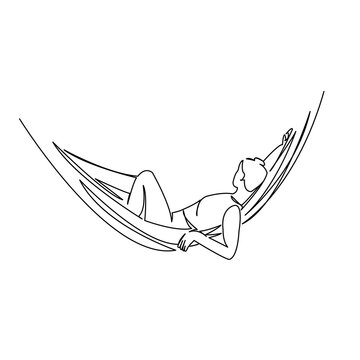recommend clip art: girl in a hammock