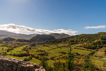 Molise, Italy.  Spectacular autumn panorama.