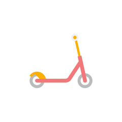 Scooter icon in color, isolated on white background 