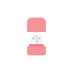 Obraz premium Mini usb flash drive, mini usb stick icon in color, isolated on white background 