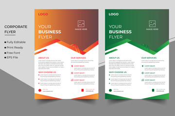 Corporate business flyer design and brochure cover template