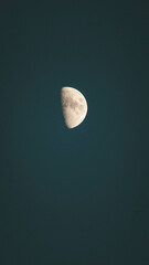 moon over blue sky