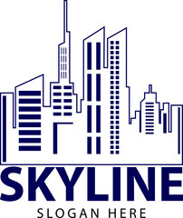  Skyline logo design. Urban, City and Building logo concept.