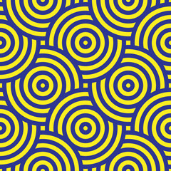 Seamless abstract circular geometrical symmetrical pattern