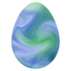 Egg Watercolor. Oval Shape