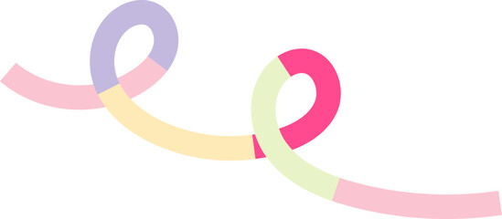 Colorful Korean spiral line