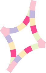 Obraz premium Colorful Korean Wink Shape