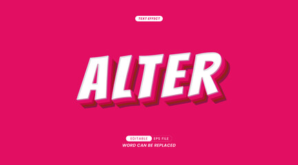 Color 3D effect text, Editable Alter Slogan.