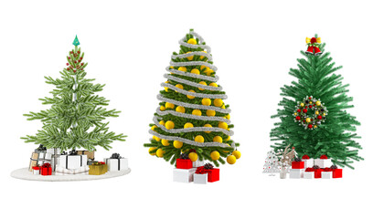 christmas tree and decorations
