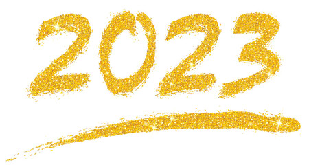 2023 AVEC PAILLETTES DORÉES