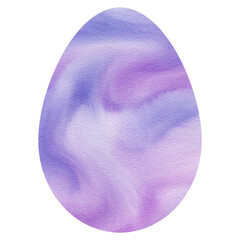Easter Egg Watercolor. Oval Shape